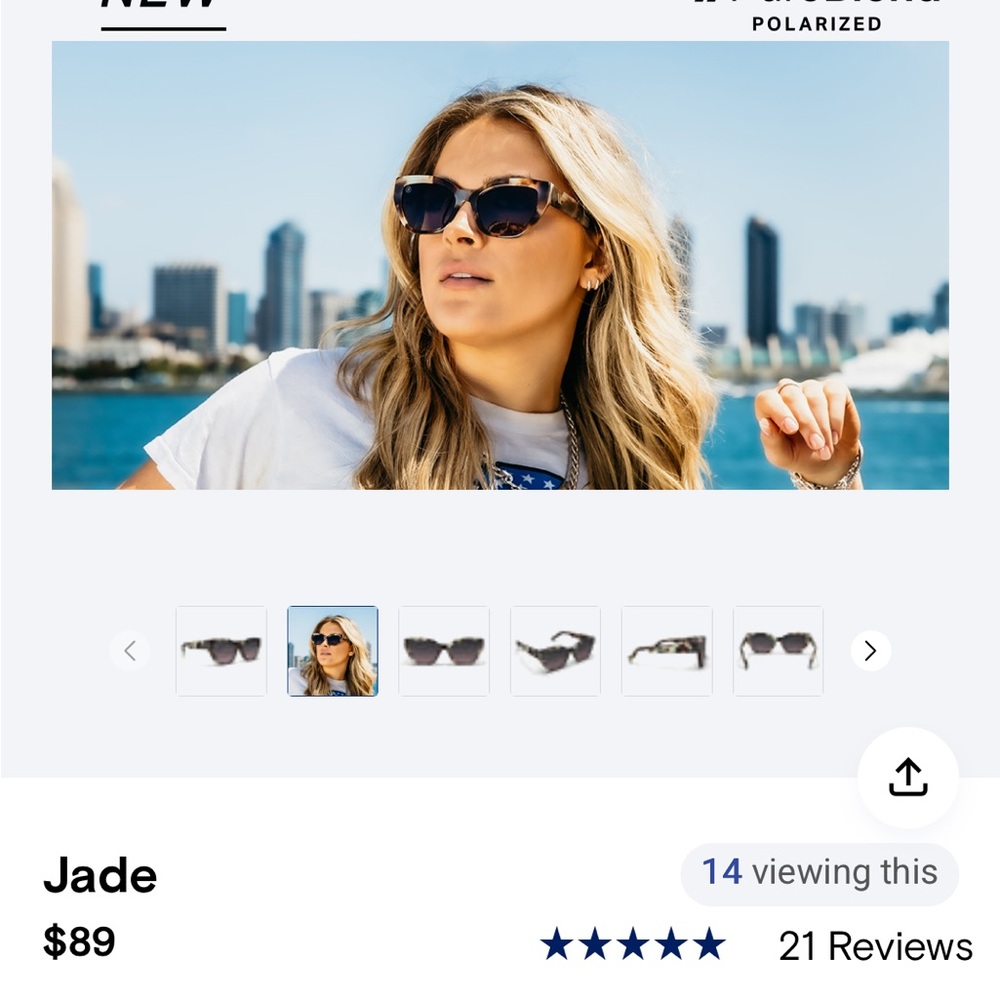 Jade Tort Polarized Sunglasses - Picture 2 of 2